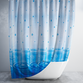Штора для ванної Drop Blue 180x200 см Tropik