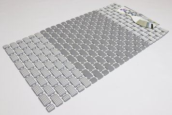 Протиковзкий килимок для душового піддону на присосках 68*40 см 1808/grey-white