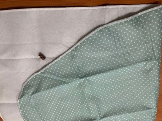 Чехол на гладильную доску 120*42 см Laundry M металлизированная ткань/ войлок бирюзовый