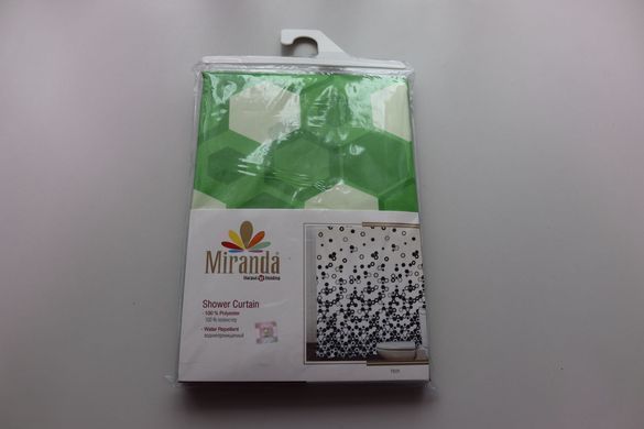 Шторка для ванної кімнати Miranda Troy green 180*200 cм