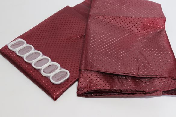 Шторка в ванную длинная 180x220 см ( высота 2,2 м) однотонная бордовый
