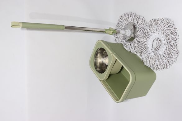 Швабра з віджимом та квадратним відром Spin Mop 2-в-1 2505/green