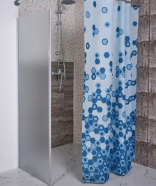 Шторка для ванної кімнати Miranda Troy blue 180*200 cм