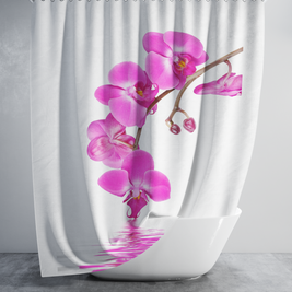 Штора для ванної Orchid Tropichome 180x200 cм, Рожевий, 180*200 см, 12, 180