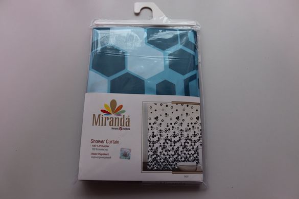 Шторка для ванної кімнати Miranda Troy blue 180*200 cм