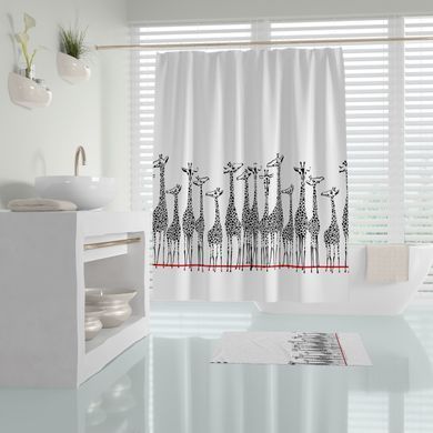 Штора для ванної Giraffe Tropichome 180x200 cм, Білий, 180*200 см, 12, 180