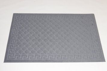 Коврик с тиснением 60*90 см текстильный на резиновой основе 1321/grey