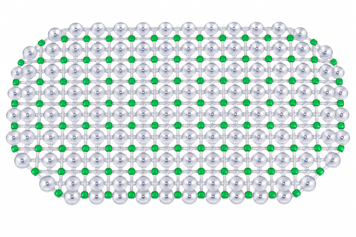 Силіконовий протиковзкий килимок у ванну &laquo;Соти&raquo; на присосках 0738soti-sil/5 green