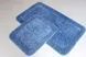 Набір килимків бавовняних для ванної та туалету 60x100 50x60 см Tropikhome Shaggy Vintage blue