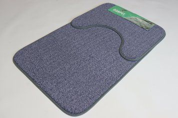 Набор ковриков для ванной и туалета 50x80см 40x50cм Prima 2459/blue-grey