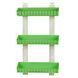 Полка 3-ярусная прямая для ванной комнаты R-Plastic Ротанг 13300/green