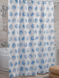 Шторка для ванної кімнати Miranda Star Fish blue 180*200 cм