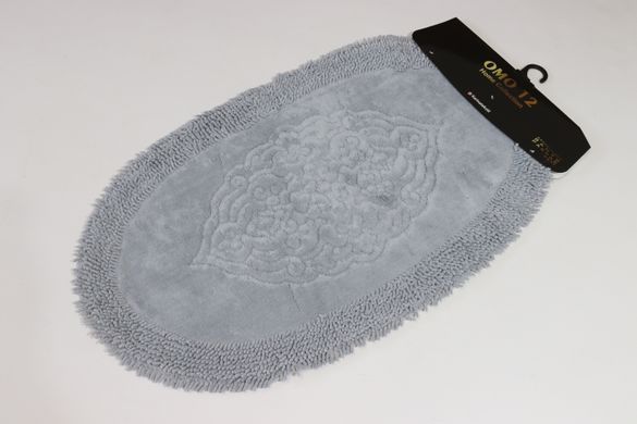 Коврики в ванную комнату овальные хлопковые OMO12/grey