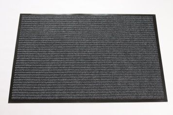 Килимок вхідний рубчик 80x120 см сірий НАДІРВАНИЙ КРАЙ