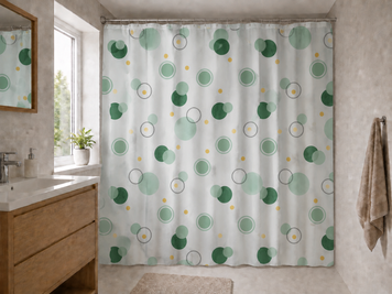 Шторка для ванної кімнати Miranda Circle green 180*200 cм