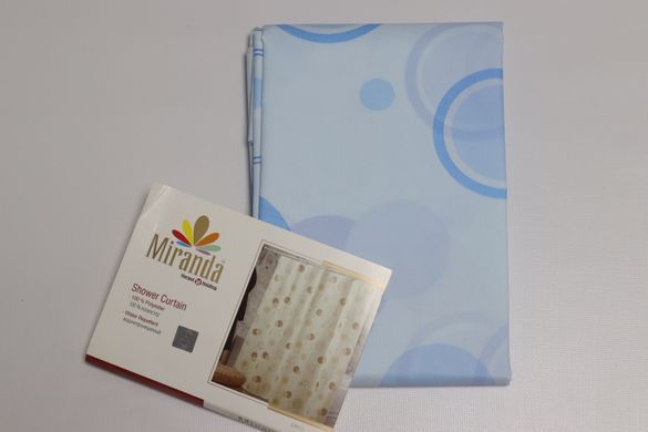 Шторка для ванної кімнати Miranda Circle blue 180*200 cм