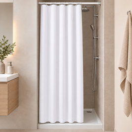 Шторка для душу Tropik White 120&times;200 см, вузька, 100% поліестер