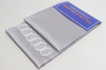 Шторка в ванную широкая 240x180 см однотонная серая 5314/grey