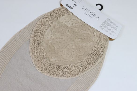 Коврики в ванную комнату овальные хлопковые OMO12/beige