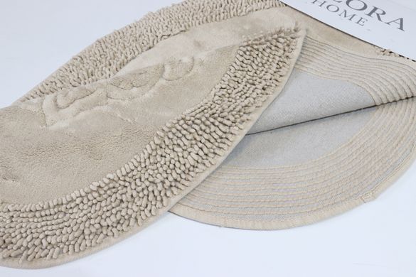 Коврики в ванную комнату овальные хлопковые OMO12/beige