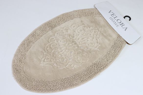 Коврики в ванную комнату овальные хлопковые OMO12/beige
