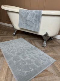 Набор ковриков хлопковых для ванной 60x100 50x60 см Tropikhome Stone Grey