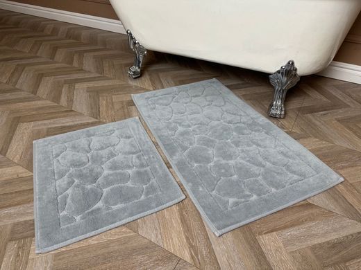 Набір килимків бавовняних для ванної 60x100 50x60 см Tropikhome Stone Grey