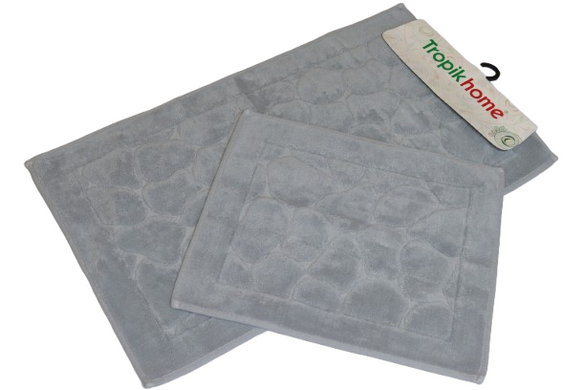 Набір килимків бавовняних для ванної 60x100 50x60 см Tropikhome Stone Grey