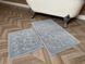 Набір килимків бавовняних для ванної 60x100 50x60 см Tropikhome Stone Grey