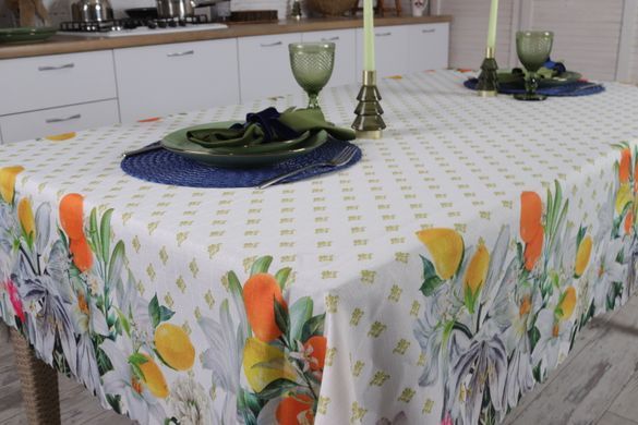 Скатерть кухонная цветная 140*220 cм Golden Laurel , Турция 8828-2