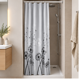 Шторка для душу Tropik Dandelion 120&times;200 см, вузька, 100% поліестер