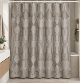Шторка для ванної кімнати Miranda Valeriya beige 180*200 cм