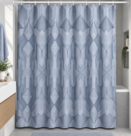 Шторка для ванної кімнати Miranda Valeriya blue 180*200 cм