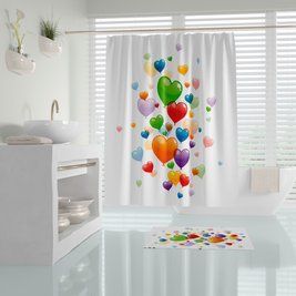 Штора для ванної Heart balloons Tropichome 180x200 cм