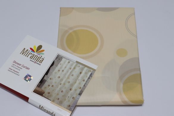 Шторка для ванної кімнати Miranda Circle beige 180*200 cм