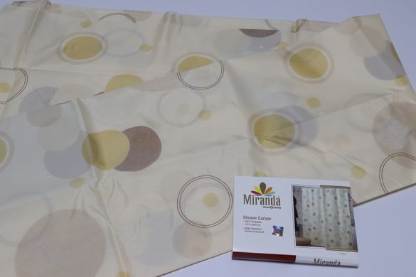Шторка для ванної кімнати Miranda Circle beige 180*200 cм