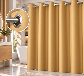 Шторка для ванної TROPIK на металевих люверсах 180&times;200 см, поліестер 1728/beige