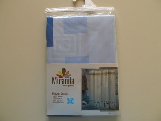 Шторка для ванної кімнати Miranda Lykia blue 180*200 cм