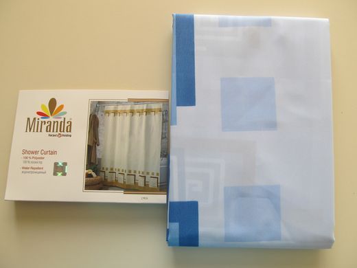 Шторка для ванної кімнати Miranda Lykia blue 180*200 cм