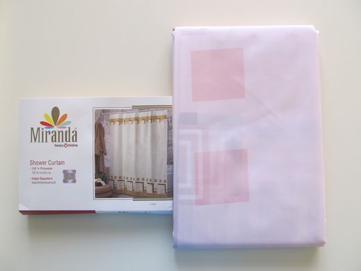 Шторка для ванної кімнати Miranda Lykia pink 180*200 cм