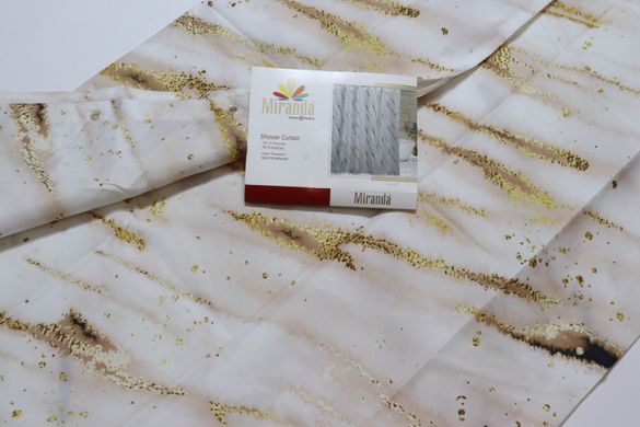 Шторка для ванної кімнати Miranda Meteor gold 180*200 cм