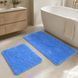 Набор ковриков в ванную и туалет Pirlanta 100*60 +50*60 см с высоким ворсом 01299 Lightblue