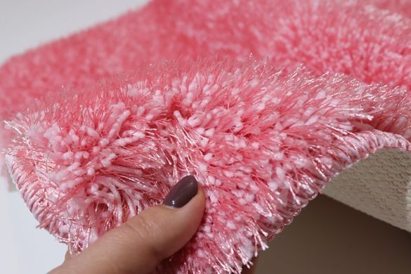 Набор ковриков в ванную и туалет Pirlanta 100*60 +50*60 см с высоким ворсом 01293 Pink