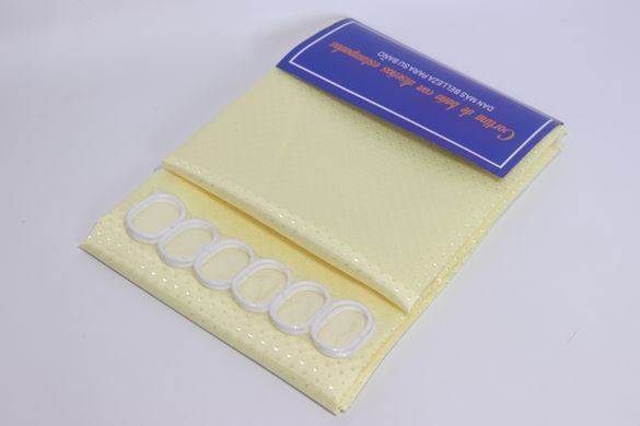Шторка в ванную широкая 240x180 см однотонная желтая 5314/yellow