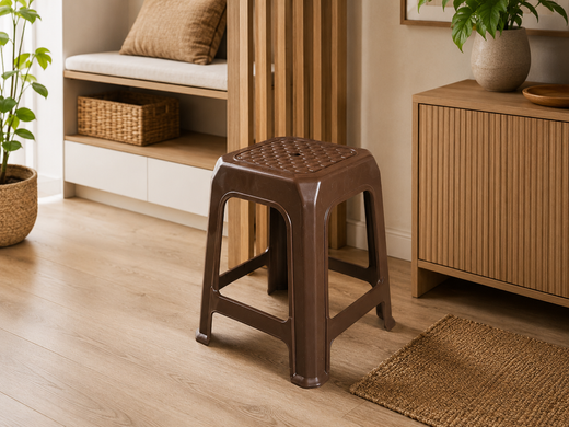 Табурет пластиковый 360*360*435 мм R-Plastic 00002/brown