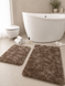 Набір килимків для ванної та туалету Softmicro 60x100 50x60 см 07006 Brown