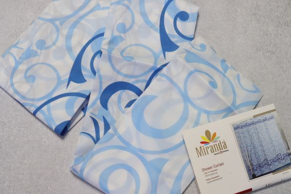 Шторка для ванной комнаты Miranda Motives blue 180*200 cм