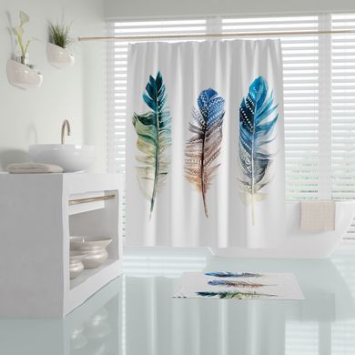 Штора для ванной Plume Tropichome 180x200 cм, Многоцветный, 180*200 см, 12, 180