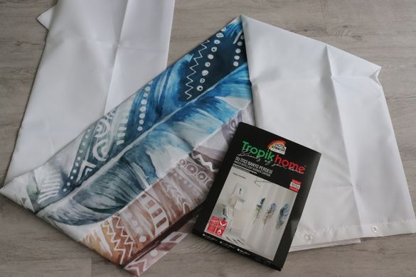Штора для ванной Plume Tropichome 180x200 cм, Многоцветный, 180*200 см, 12, 180